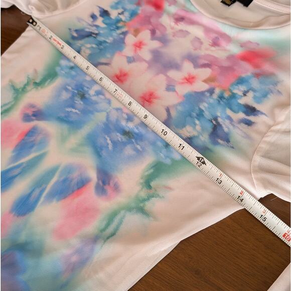 Anthropologie AFRM Mirza Ruched Mesh Long Sleeve Mini Dress, size S - Picture 6 of 9